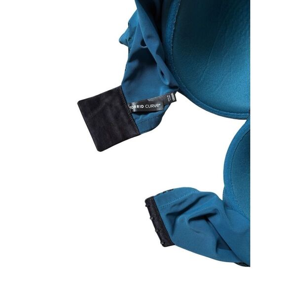 Torrid Curve Push Up bra size 42DDD 42F Blue Black Floral - Picture 8 of 9